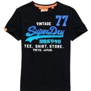 Superdry Shirt Shop 77 T-paita Musta