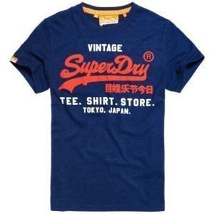 Superdry Shirt Shop Duo T-paita Laivastonsininen