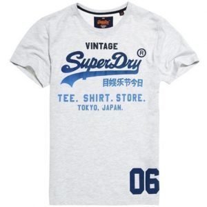 Superdry Shirt Shop Fade T-paita Vaaleanharmaa