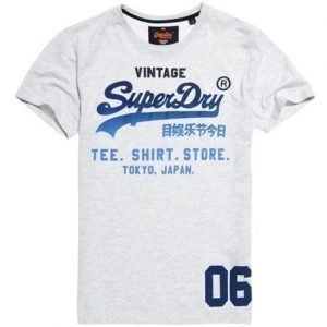 Superdry Shirt Shop Fade T-paita Vaaleanharmaa