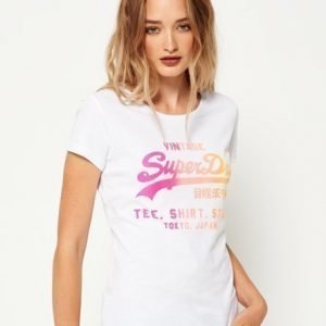 Superdry Shirt Shop Fade T-paita Valkoinen