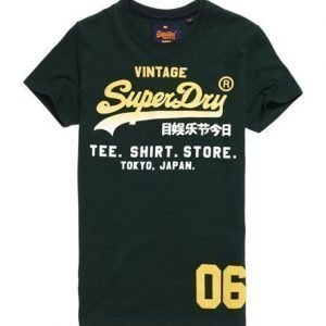 Superdry Shirt Shop Fade T-paita Vihreä