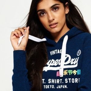 Superdry Shirt Shop Rainbow Huppari Laivastonsininen