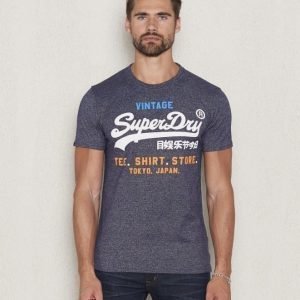 Superdry Shirt Shop Tee Rinde Navy Jaspe