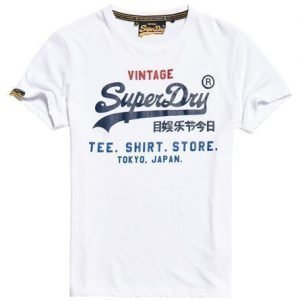 Superdry Shirt Shop Tri T-paita Valkoinen