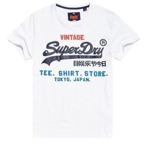 Superdry Shirt Shop Tri T-paita Valkoinen