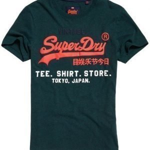 Superdry Shirt Shop Tri T-paita Vihreä
