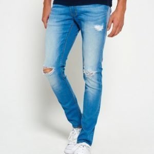 Superdry Slashed Skinny Farkut Sininen