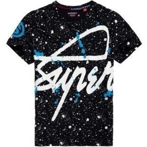 Superdry Splatter T-paita Laivastonsininen