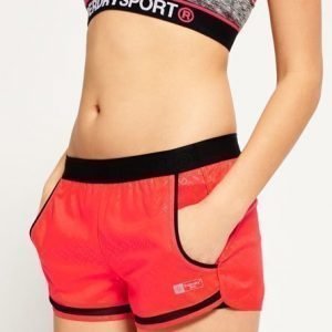 Superdry Sport Mesh Insert Shortsit Vaaleanpunainen