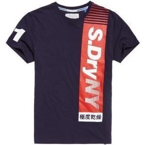 Superdry Sport Vertical T-paita Laivastonsininen