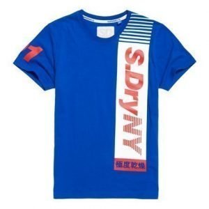 Superdry Sport Vertical T-paita Sininen