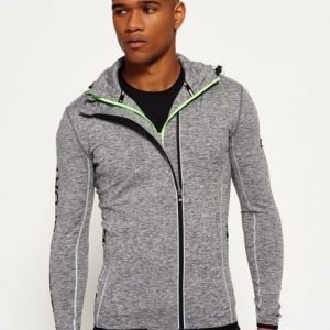 Superdry Sports Athletic Panel Vetoketjuhuppari Harmaa