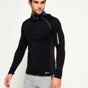 Superdry Sports Athletic Puolivetoketjuhuppari Musta