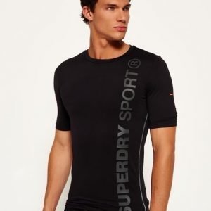 Superdry Sports Athletic T-paita Musta