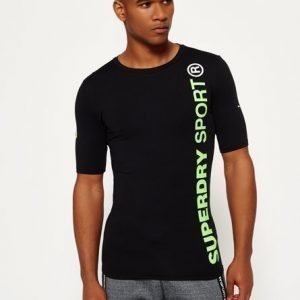 Superdry Sports Athletic T-paita Musta