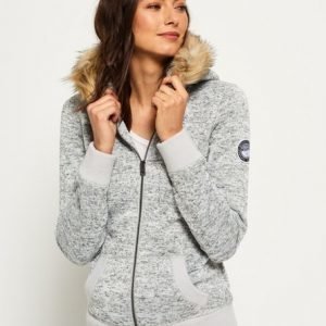 Superdry Storm Fur Vetoketjuhuppari Harmaa