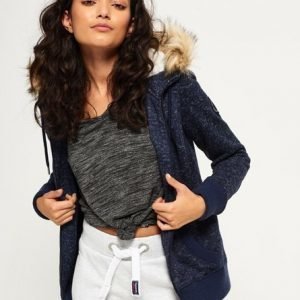 Superdry Storm Fur Vetoketjuhuppari Laivastonsininen