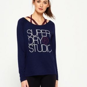 Superdry Studio Drape Back Paita Laivastonsininen