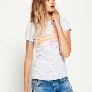 Superdry Suede Vintage Logo T-paita Vaaleanharmaa