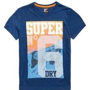 Superdry Super No. 6 Mountain T-paita Sininen