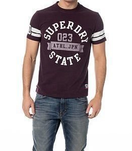 Superdry Super State Varsity Tee Burgund