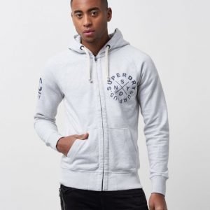 Superdry Suplys Graphic Zip Hood Brooklyn Grey Grit