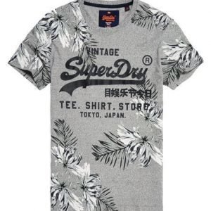 Superdry Surf Store T-paita Vaaleanharmaa