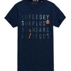 Superdry Surplus Goods Longline Graphic T-paita Sininen