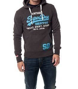 Superdry Sweat Shirt Store Hood Graphite Black Marl