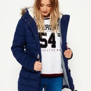 Superdry Tall Marl Toggle Puffle Takki Sininen