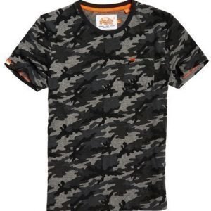 Superdry Taskullinen Orange Label Camo T-paita Tummanharmaa