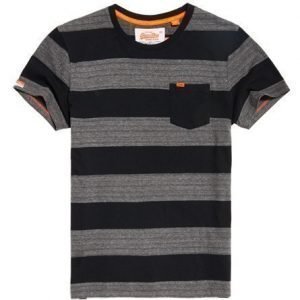 Superdry Taskullinen Orange Label Stripe T-paita Harmaa