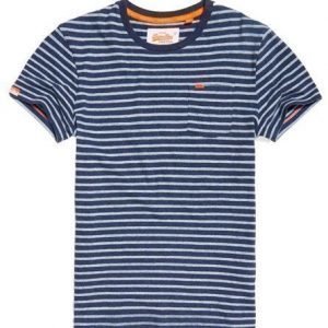 Superdry Taskullinen Rustic Stripe T-paita Sininen