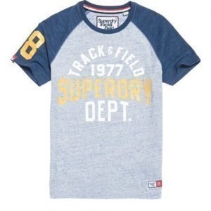 Superdry Trackster Baseball T-paita Sininen