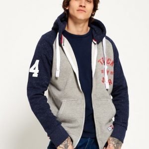 Superdry Trackster Baseball Vetoketjuhuppari Harmaa