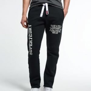 Superdry Trackster Collegehousut Musta