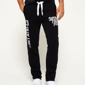 Superdry Trackster Collegehousut Musta