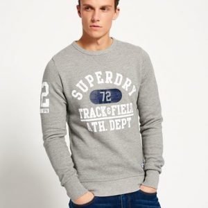 Superdry Trackster Collegepusero Vaaleanharmaa