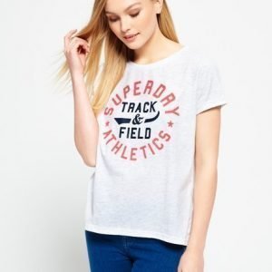 Superdry Trackster T-paita Vaaleanharmaa