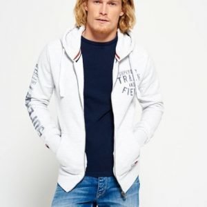 Superdry Trackster Vetoketjuhuppari Vaaleanharmaa