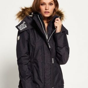 Superdry Turkisreunushuppuinen Sherpa Wind Attacker Takki Harmaa