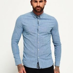 Superdry Tyköistuva Pitkähihainen Indigo Slim Paita