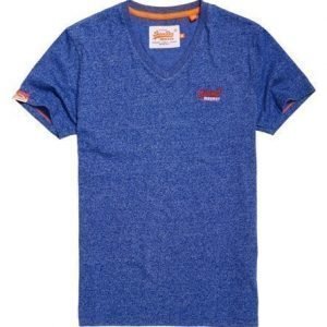 Superdry V Aukkoinen Vintage Embroidered T-paita Sininen