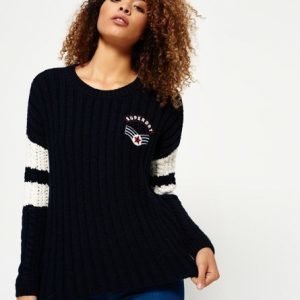 Superdry Varsity Slouch Neulepusero Laivastonsininen