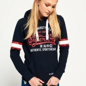 Superdry Varsity Washed Huppari Laivastonsininen