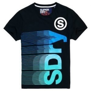 Superdry Vertical T-paita Laivastonsininen