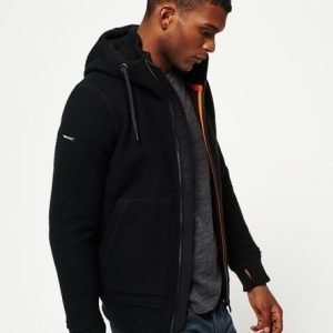 Superdry Vetoketjullinen Stockholm Bonded Neulepusero Musta