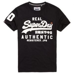 Superdry Vintage Authentic Duo T-paita Musta