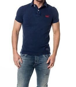 Superdry Vintage Destroyed Pique Polo Dark Indigo